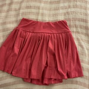 art class Red Pleated Circle Skirt